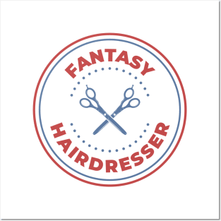 Fantasy hairdresser logo Posters and Art